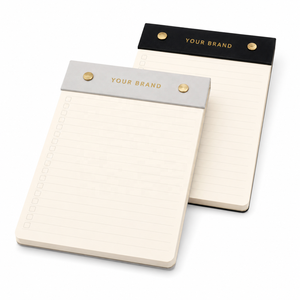 Libreta de Lista de Tareas Personalizada con Papel Couché, Logotipo en Lámina Dorada y Encuadernación con Remaches para Planificación Diaria de Oficina - Product Image 1