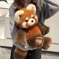 Peluche Panda Rouge Mignon et Doux pour Enfants et Amateurs d'Animaux