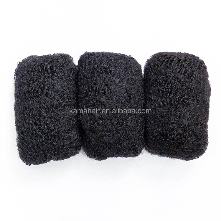 Vast Hair KAMA Good Quality 8 Inches 30g Afro Kinky Bulk Human Hair Extensions With Curly Texture Can Be Bleached and Dyed thumbnail 4