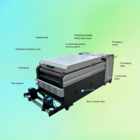 Eizoulyn Recyclage automatique de poudre UV DTF 24 pouces, secoueur de poudre purifié par la fumée, secoueur vertical, machine à secouer avec imprimante pour t-shirts
