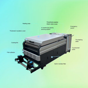 Reciclador Automático de Polvo Eizoulyn <span class=keywords><strong>UV</strong></span> DTF de 24 Pulgadas, Purificador de Humo, Agitador Vertical de Polvo con Impresora de Camisetas - Product Image 5