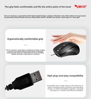 In-stock Ergonomic Rechargeable USB Optical Wired Mouse Computer Peripheral for Business Office and Desktop/laptop Models 33