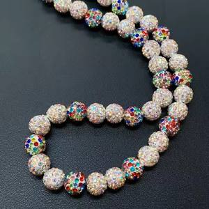 Collier et bracelet personnalisés en perles scintillantes de baseball, boules disco de 10 mm, collier en perles pour joueur de baseball - Choisissez les couleurs de votre équipe - Product Image 2