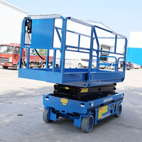 Plateforme élévatrice à ciseaux hydraulique autopropulsée électrique 220V, alimentée par batterie, hauteur 6m, certifiée CE ISO, acier au manganèse élevé, 2 personnes