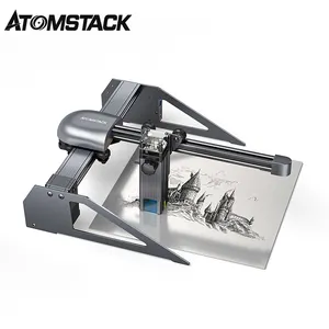 ATOMSTACK P7 PRO Pengukir Laser Portabel 40W, Mesin Pemotong Pengukir Laser Kenop Pengaturan Tinggi Z-z 200*200MM untuk Logam Kayu