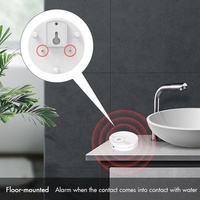 Détecteur de fuite d'eau sans fil Alarme de fuite d'eau Volume 135 dB pour la maison, la cuisine et les toilettes Détecteur de sol