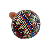 Coconut Shell Sand Hammer Musical Instrument Painted Professional Hand-cranked Rhythm Sand Ball Folk Song Accompaniment