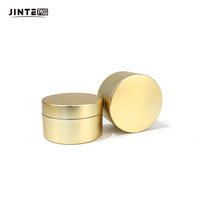 Pot en plastique rond personnalisé universel pour crème cosmétique PETG 100ML avec couvercles dorés