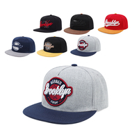 Sombrero de ala plana de alta calidad Logotipo bordado personalizado Moda Street Style Snapback Cap