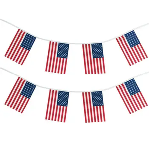 <span class=keywords><strong>2022</strong></span> Football Bunting Drapeaux Personnalisé Pays national étanche String Flag - Product Image 3