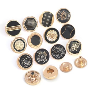 Custom Pattern Logo Round Zinc Alloy Plating 12mm Snap <b>Buttons</b> for Men's Dress Garment - Product Image 3