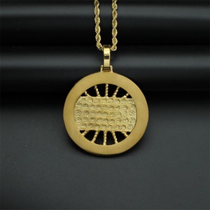 Venta Directa de Fábrica, Collar con Colgante de la Última Cena, Cadena de Acero Inoxidable con Cuentas de Circonio Chapadas en Oro - Product Image 2