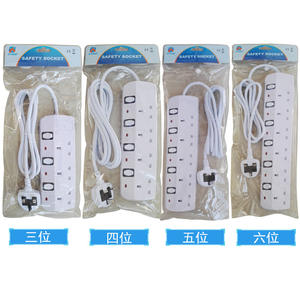 13a 6 गिरोह एसी आउटलेट पावर स्ट्रिप सुरक्षा चिह्न यूके प्लग एक्सटेंशन लीड स्विच लाइट के साथ दीवार के लिए लीड स्विच - Product Image 5