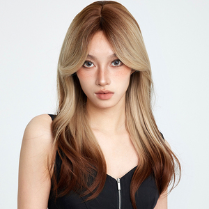 Bán Buôn Giá Tóc Giả Nhà Cung Cấp 22-Inch Nâu <span class=keywords><strong>Ombre</strong></span> Thẳng Tóc Giả Tổng Hợp Cho Phụ Nữ Sm2129 - Product Image 3