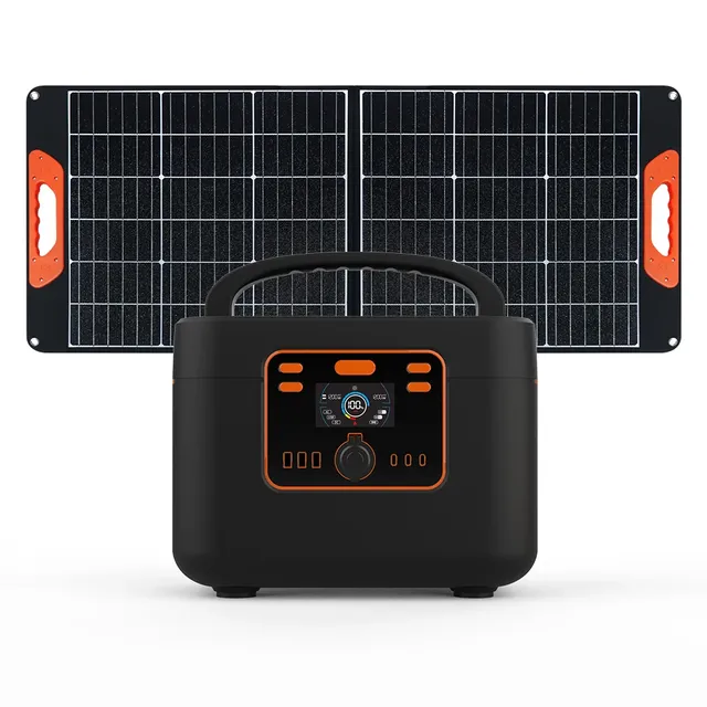 1200W 220V 110V Portable Power Station Electric Generator Silent Station Foldable Solar Inverter Panel Solar Power Supply