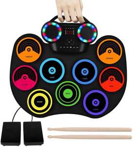 Pequeño Digital Roll up Jazz Music Toys Kids Electronic <span class=keywords><strong>Drum</strong></span> <span class=keywords><strong>Kit</strong></span> Tambores musicales - Product Image 3