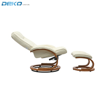 Meuble avec repose-pieds, cuir épais, moderne, design de salon