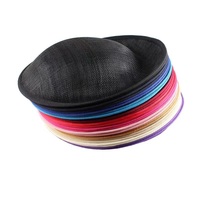 Yüksek kalite 25cm gazlı bez gelin Sinamay şapka tabanı kraliyet Ascot 18 renkler klasik DIY yuvarlak Fascinator tabanı