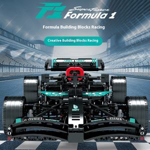 Modèle réduit de voiture de sport <span class=keywords><strong>Puzzle</strong></span> Blocs de construction Formula Racing Ensemble cadeau d'ornements et de jouets en plastique - Product Image 4