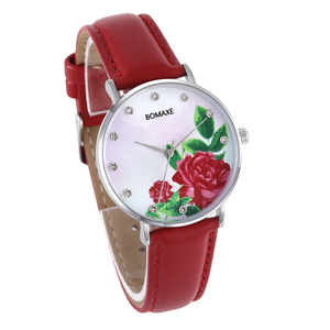 2020 nuovi arrivi eleganti quadranti in pietra diamantata da <span class=keywords><strong>donna</strong></span> <span class=keywords><strong>orologi</strong></span> al quarzo in pelle rossa custodia in lega 20mm larghezza banda semplice stile Designer - Product Image 3