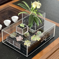 Cache-poussière multifonctionnel en acrylique transparent Boîte d'étagère de présentation pratique et mobile à la mode Cadeau Plexiglas Métal PS