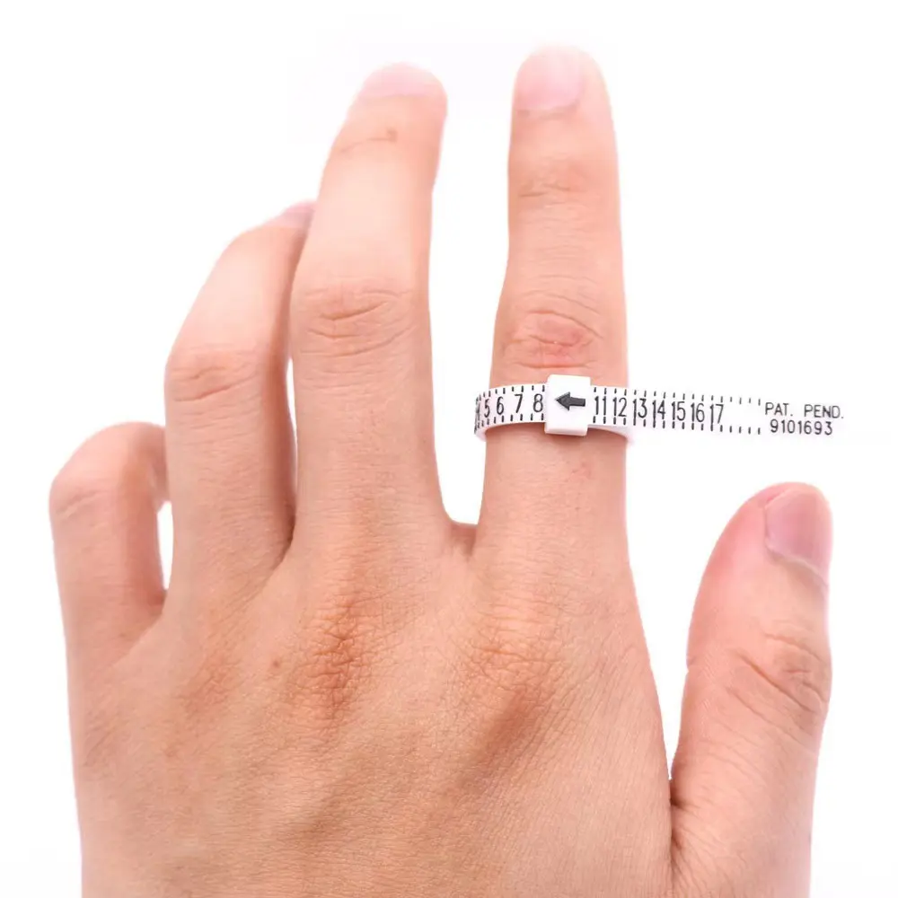 Кольцо-измерительное кольцо измерительная лента стандартная мягкая линейка на палец ленточный Тип пластиковая линейка Размер дюймовый инструмент