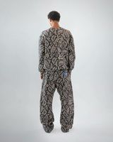 Ensemble sweat-shirt et pantalon de survêtement surdimensionné personnalisé avec imprimé guépard python léopard, 500 g/m², 100 % coton épais, unisexe