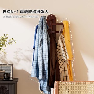 Solid <b>wood</b> rotating wall-mounted <b>coat</b> <b>hooks</b>, Nordic style, suitable for bedrooms, living rooms, and entryways. Convenient - Product Image 3