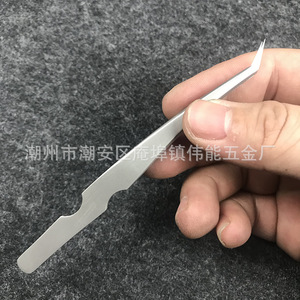 Pince à épiler en acier inoxydable pour extensions de cils, avec pointes en forme de plume dorée, pointes d'épandage pour extensions de cils, colorées - Product Image 2