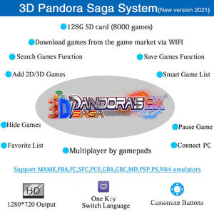 Console de jeu JY 3D <span class=keywords><strong>Pandora</strong></span> SAGA EX 32/64/128G 10000/10800 en 1 avec boîtier métallique, jeux 3D et d'arcade pour usage domestique - Product Image 5