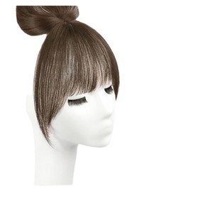 Peluca para mujer con flequillo natural, cabello sintético resistente al calor 6*8, tupé totalmente tejido a mano para dama - Product Image 2