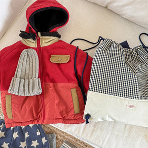 Manteau épais pour enfants pour filles et <span class=keywords><strong>veste</strong></span> en coton à blocs de couleurs, vêtements d'extérieur d'hiver pour garçons, <span class=keywords><strong>veste</strong></span> à col montant - Product Image 5