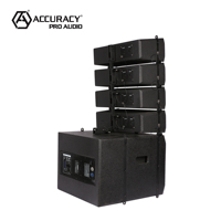 Sistema de PA Profesional para Escenarios Accuracy Pro Audio LA615D de 1400W, Altavoces Activos de Línea Profesional para Exteriores