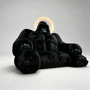 Art Gorilla Armchair Sculpture Gorilla <b>Sofa</b> Home Furniture Lazy <b>Sofa</b> Furry Plush Fiberglass <b>Sofa</b> for Home Hotel Mall - Product Image 4