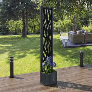 <span class=keywords><strong>Jardinière</strong></span> rectangulaire en aluminium de grande taille Taille de couleur personnalisée Grand pot de fleur extérieur - Product Image 5