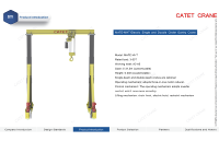Pont roulant électrique à structure compacte à rotation complète à 360 degrés avec roues