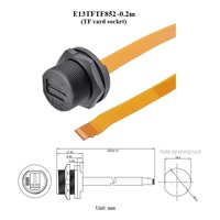 Support mural circulaire étanche IP67 pour cartes SIM et TF avec câble flexible