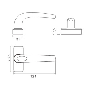 UPVC cửa trượt <span class=keywords><strong>Pop</strong></span> Up xử lý trượt casement uPVC nhôm cửa & cửa sổ xử lý - Product Image 2