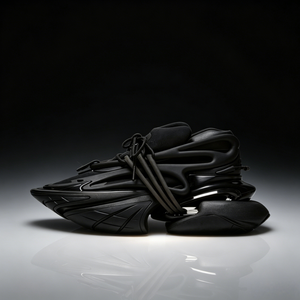 Chaussures de marche de luxe pour hommes, style designer noir et blanc, en synthétique, à lacets, à semelle épaisse, bout pointu, doublure en maille de caoutchouc, livraison directe - Product Image 2