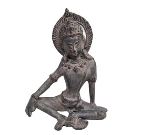 รูปปั้นทองเหลืองเทวรูปสไตล์พิพิธภัณฑ์โบราณ,รูปปั้นพระพุทธเจ้าตกแต่งบ้านทำมือแกะสลักแบบอินเดียรูปปั้นพระพุทธรูปเนปาล - Product Image 3