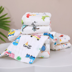 Babero de algodón para bebé Carlota, 25x25cm, toalla de gasa de seis capas, pañuelo infantil de algodón puro para niños pequeños - Product Image 4