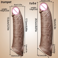 Condón de Silicona para Pene, Dispositivo de Masturbación Masculino, Funda de Silicona para Dildo LM-D802
