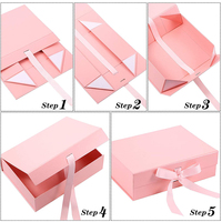 Boîte à ongles magnétique carrée pliable personnalisée avec logo imprimé UV, moins chère, avec flacon en verre pour vernis à ongles, avec boîte en carton rigide gris en PET/PVC