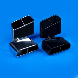 304 Roestvrijstalen Dubbele Uitlaat Auto Uitlaattip Gepolijst Chroom Quad Look Achteruitlaat Eindpijp Accessoire - Product Image 3