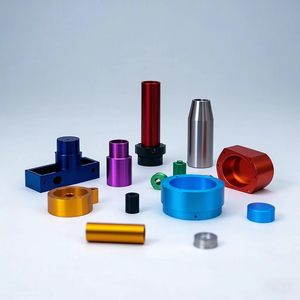 Componentes de mecanizado de precisión personalizados: Eje escalonado de aluminio, piezas de manguito, taladrado, anodizado de color, mecanizado CNC, electroerosión por hilo, automatización - Product Image 2