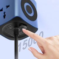 LDNIO SC3319 Universal 6 en 1 Cubo de tira de toma de corriente con toma USB 3 salidas PD + QC 3,0 para adaptador de tira de viaje de carga rápida