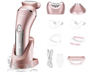 Rasoir électrique pour femmes épilateur pour <span class=keywords><strong>femme</strong></span>, kit d'épilation indolore pour visage, <span class=keywords><strong>menton</strong></span>, bras, jambe, aisselles, bikini, tondeuse - Product Image 1