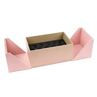 Boîte rigide personnalisée avec logo en relief, impression quadricolore, laminage mat, emballage cadeau de luxe, pliable, pour collier avec rose éternelle