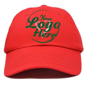Couleur rouge motif personnalisé impression broderie sportive toile casquette de Baseball papa chapeau 100% coton Polo Style taille réglable chapeau - Product Image 1