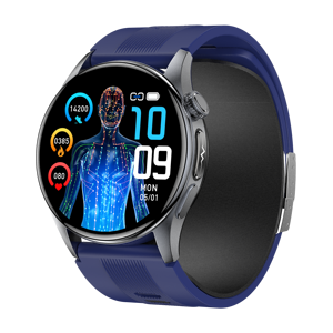 <span class=keywords><strong>Montre</strong></span> connectée pour homme la plus récente avec <span class=keywords><strong>ECG</strong></span>/PPG, bracelet en cuir, étanche IP67, charge magnétique, écran AMOLED - Product Image 1